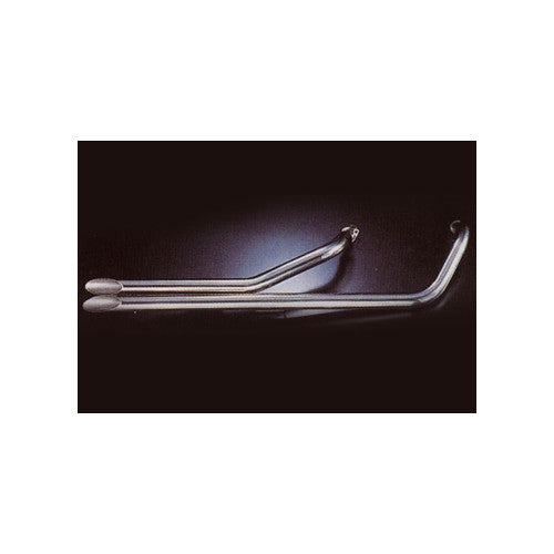 Echap. DRAG PIPES VT750 SHADOW Ligne Complète Non Homologuée Sil. Inox Ø50 Longs Pos. Basse