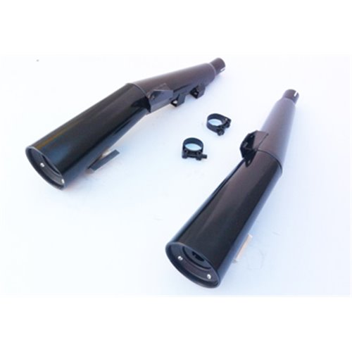 Silencieux Master GPZ750R/900R Noirs Homologués - Vendus par Paire
