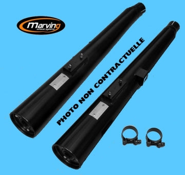 Silencieux Marvi GSX 400 F Noirs Homologués - Vendus par Paire
