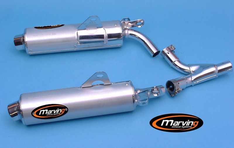 Silencieux Amacal DR 650 RS/RSE Ø100 Chromés Revêtement Alu Homologués - Vendus par Paire