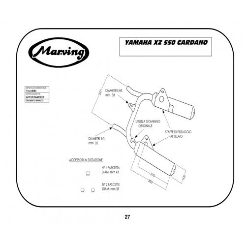 Silencieux Rond XZ 550 (Cardan) Ø100 Chromés Homologués - Vendus par Paire