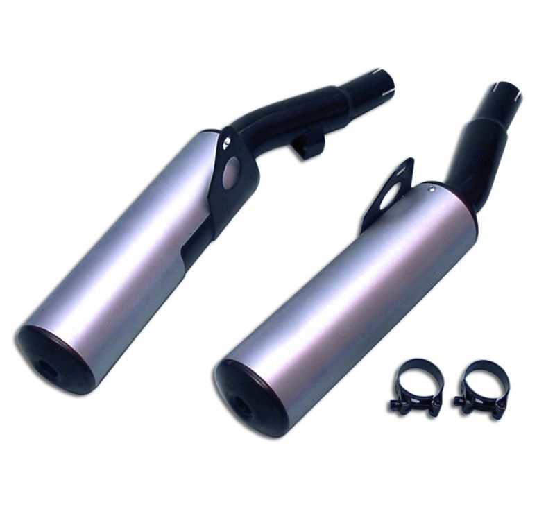 Silencieux Rond FJ 1100/1200 Rond Ø100 Noirs Revêtement Alu Homologués - Vendus par Paire