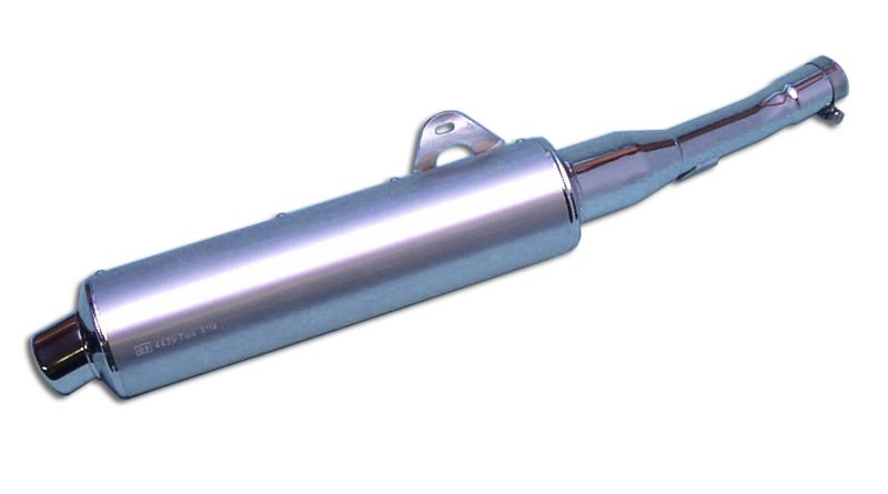 Silencieux Rond GTS 1000 Ø104 Chromé Revêtement Alu Homologué