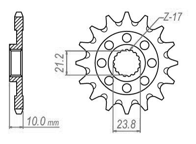 Pignon 14 Dents - Pas 520 - Similaire JTF1443