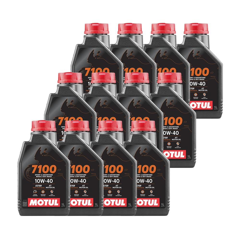7100 4T 10W40 - 1L - 100% Synthèse - Carton de 12 de marque MOTUL