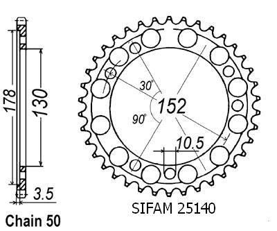 Couronne Acier 46 Dents - Pas 530 - Similaire JTR729