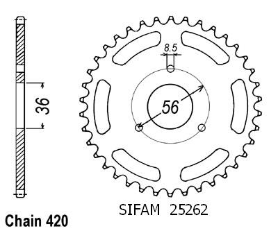 Couronne Acier 28 Dents - Pas 420 - Similaire JTR1780
