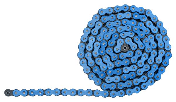 Chaine 420 - 136 maillons - Hyper Renforcée Sans Joints Toriques - Bleue