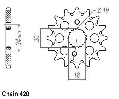Pignon Ultralight 15 Dents - Pas 420 - Similaire JTF1310SC
