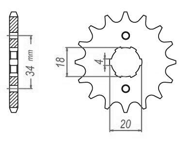 Pignon 14 Dents - Pas 428 - Similaire JTF259