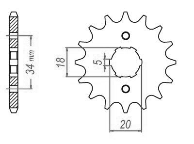 Pignon 16 Dents - Pas 428 - Similaire JTF264