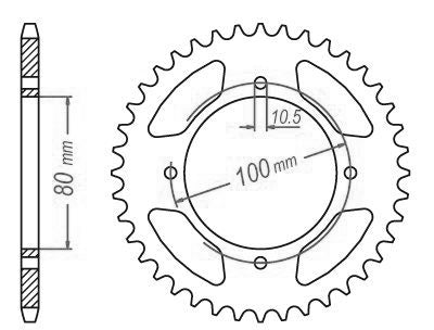 Couronne Acier 45 Dents - Pas 428 - Similaire JTR1794