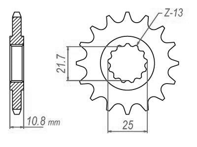 Pignon 17 Dents - Pas 525 - Similaire JTF1586