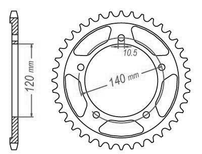 Couronne Acier 47 Dents - Pas 525 - Similaire JTR1792
