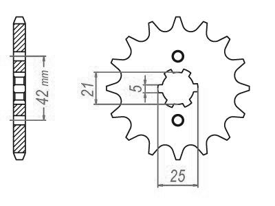 Pignon Ultralight 14 Dents - Pas 520 - Similaire JTF569