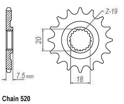 Pignon Ultralight 13 Dents - Pas 520 - Similaire JTF326