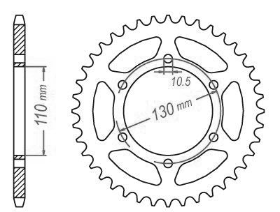 Couronne Acier 42 Dents - Pas 520 - Similaire JTR486