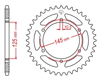 Couronne Acier 48 Dents - Pas 520 - Similaire JTR855