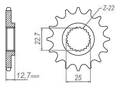 Pignon 13 Dents - Pas 520 - Similaire JTF3221