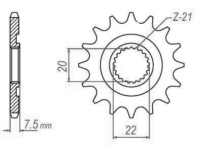 Pignon Ultralight 14 Dents - Pas 520 - Similaire JTF1323