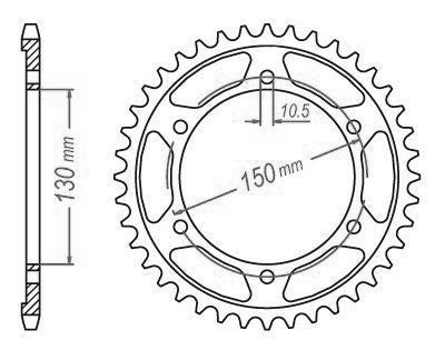 Couronne Acier 39 Dents - Pas 530 - Similaire JTR859