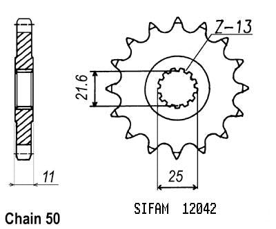 Pignon 15 Dents - Pas 530 - Similaire JTF580