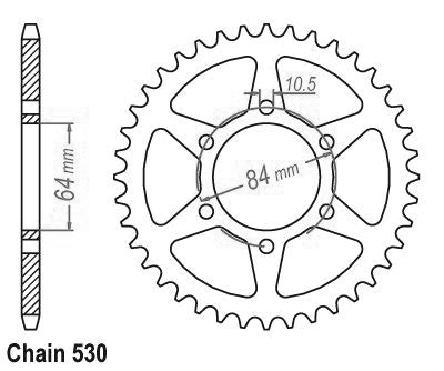 Couronne Acier 41 Dents - Pas 530 - Similaire JTR814