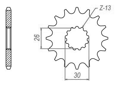 Pignon 19 Dents - Pas 530 - Similaire JTF1180