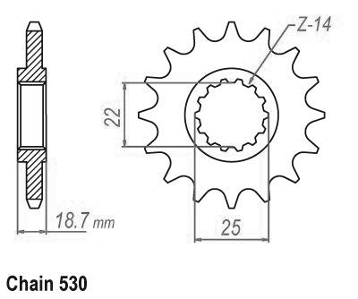 Pignon 15 Dents - Pas 530 - Similaire JTF743