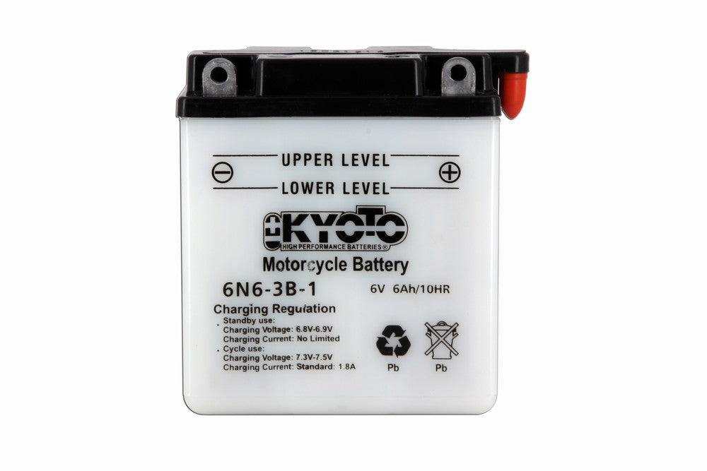 Batterie 6N6-3B-1 Conventionnelle Avec Entretien - Livrée Avec Pack Acide