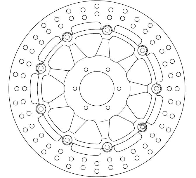 Disque de Frein flottant Cagiva - Homologué TÜV