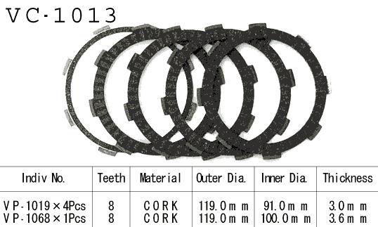 Kit Disques d'Embrayage Garnis Ca 125 Rebel 1995/2000