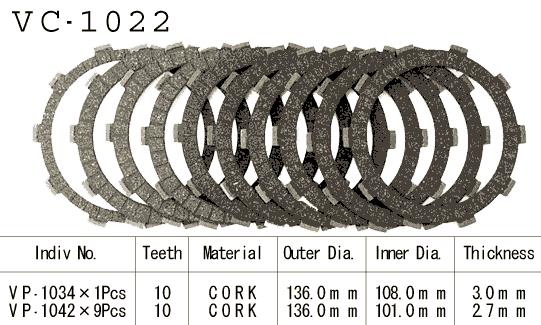 Kit Disques d'Embrayage Garnis Cbr900 Rr 1996/1997