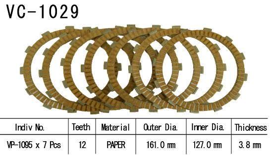 Kit Disques d'Embrayage Garnis Cbr1100 Xx 1999/2002
