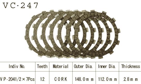 Kit Disques d'Embrayage Garnis Xs 850 1980/1988