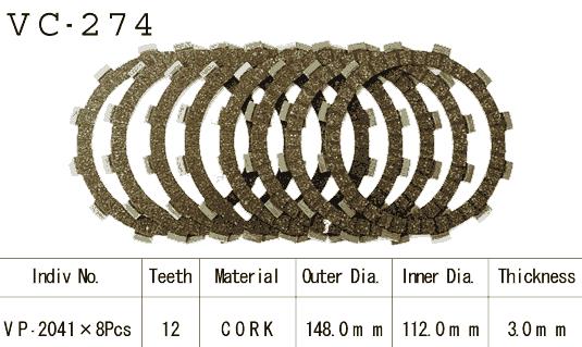 Kit Disques d'Embrayage Garnis Xj 600 N/S Diversion 1992/2002