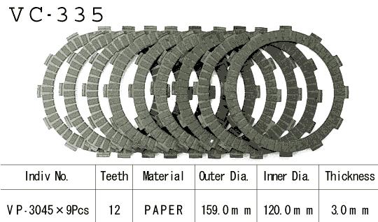 Kit Disques d'Embrayage Garnis Gsx 1100 E 1983/1986