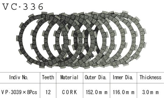 Kit Disques d'Embrayage Garnis Gsf 600 Bandit 1995/2002