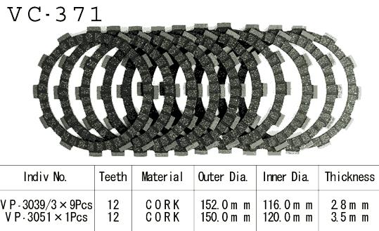 Kit Disques d'Embrayage Garnis Vs 1400 Gl 1999/2000