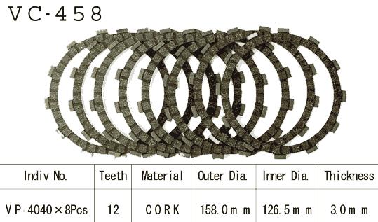 Kit Disques d'Embrayage Garnis Cross Zx-7r Ninja 1991/1996