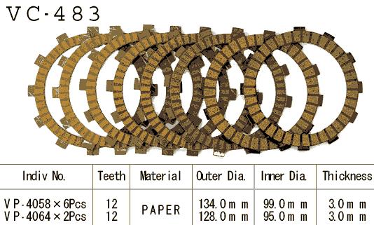 Kit Disques d'Embrayage Garnis Kx125 J2 1993