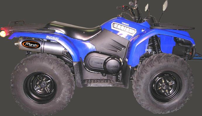 Pot 400/450 Kodiak Ligne Complète Atv Line Silencieux Ovale Alu Homologué