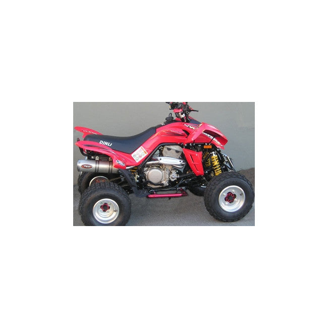 Echap. ATV LINE 450 2007 > Ligne Complète Non Homologuée Silencieux Small Oval Alu