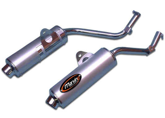 Silencieux Amacal NX650 DOMINATOR 1995 Ø100 Chromés Revêtement Alu Homologués - Vendus par Paire