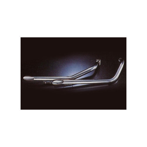 Echap. DRAG PIPES VT750 SHADOW Ligne Complète Non Homologuée Sil. Inox Ø50 Courts Pos.Basse