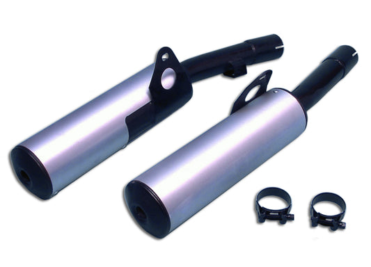 Silencieux Rond GPZ 600 R/GPX 600 R Rond Ø100 Noirs Revêtement Alu Homologués - Vendus par Paire