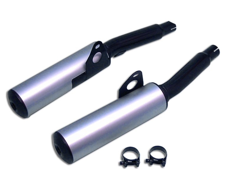 Silencieux Rond GPZ 1000 RX Rond Ø100 Noirs Revêtement Alu Homologués - Vendus par Paire