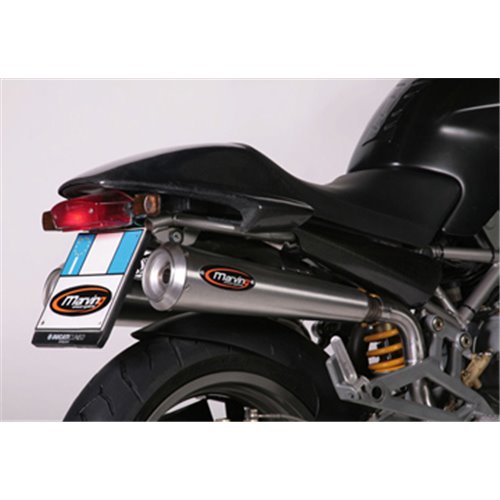 Sil. RACING STEEL MONSTER 600 Homologués - Position Haute Inox Coniques Embout Ø110