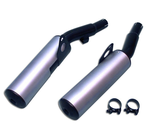Silencieux Rond FJ 1100/1200 Rond Ø100 Noirs Revêtement Alu Homologués - Vendus par Paire