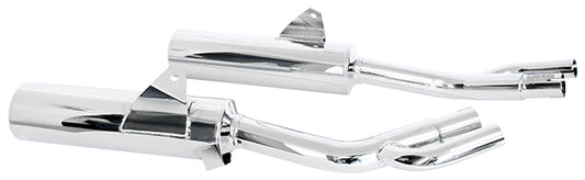 Silencieux Rond FZX 750 PHASER Ø110 Chromés Homologués - Vendus par Paire